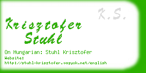 krisztofer stuhl business card